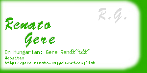 renato gere business card